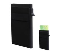 nernnernv Mens Card Holder Wallet, Slim Aluminum RFID Blocking Credit Card Holder with Pop Up Mechanism, Expandable Metal Card Wallet Men for Up to 12 Cards and Cash