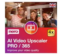 Nero AI Video Upscaler Pro 365 | Improve Video Quality with AI | 4× Super Resolution to 4K | Noise Reduction & Anti-Blur | Multiple AI Models | 1 PC | Windows 11/10