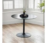 Nero Dining Table - 2 Seater - 100cm - Round - Black