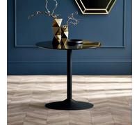 Nero Dining Table - 2 Seater - 80cm - Round - Black