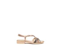 Nero Giardini E615892D Women's Leather and Technical Material Sandals, beige, 8 UK
