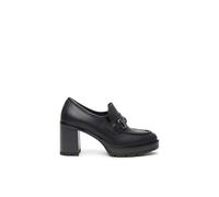 Nero Giardini I411432D Women's Leather Loafers, Black, 7 UK