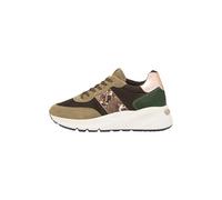 Nero Giardini Women's Sneakers in Beige and Green Suede and Fabric - 411527D534 - Size, Multicolor, 5 UK