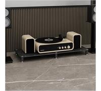 Nero o Rack - 1 Tier Ste Equint Stand HiFi Open Cabinet with Stone Plate & Carbon Steel for o-Video Shelving - Perfect for Home Theater Systems