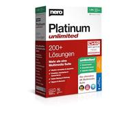 Nero Platinum Unlimited | Retail Box with CD | Video Editing | Manage & Play Media | Artificial Intelligence | 8K | Photos | Music | PC Tuning | Windows 11 / 10 / 8 / 7