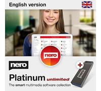 Nero Platinum Unlimited | Multimedia Suite on USB Stick | Video Editing 4K/8K | Photo AI | Media Convert & Burn | Music & Backup Tools | PC Optimisation | Lifetime License | 1 PC | Windows 11/10/8/7