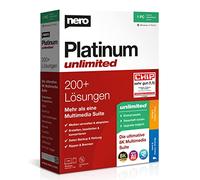 Nero Platinum Unlimited | Retail Box with CD | Video Editing | Manage & Play Media | Artificial Intelligence | 8K | Photos | Music | PC Tuning | Windows 11 / 10 / 8 / 7