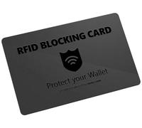 Nero The Original: RFID Blocker Card NFC Protection | Protection Against Data Theft | Credit Card Protection | Blocking Cards for Wallet, Bank Card, ID Cards, Passport | No Protective Cases, Black, 1
