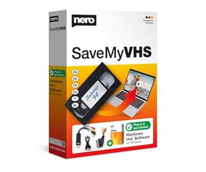 Nero SaveMyVHS - Easy VHS, S-VHS & Hi8 Digitiser | USB Video Grabber Video Editing Software | Convert Videotapes to PC | Plug & Play | Windows 11/10