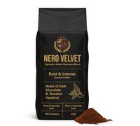 Nero Velvet Signature Italian Espresso Blend - 1kg Ground Coffee | Premium 100% Arabica | Strength 9 Dark Roast | Bold & Intense with Dark Chocolate & Roasted Hazelnut Notes