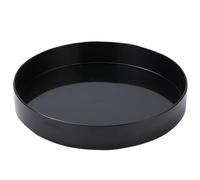 Neroyaner Ikebana Vases, 13" Bonsai Black Japanese Vase Round Plastic Bonsai Tray Japanese Vase for Flower Frog, Branch, and Pebble Arrangement