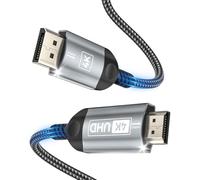 Nersligek 4K DisplayPort to HDMI Cable 5M, DP to HDMI Male UHD 4K@30Hz/2K@60/1080P@120 Nylon DP to HDTV Uni-Directional Cord for Dell, Projector, Desktop, AMD, NVIDIA, Lenovo, HP, ThinkPad