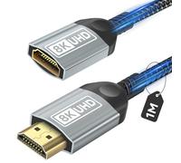 Nersligek HDMI Extension Cable, 4K HDMI Extender Male to Female Adapter Lead 18Gbps High Speed UHD HDR ARC 3D Compatible with TV Stick Roku Blu-Ray Xbox PS5 PS4 HDTV Laptop-1M