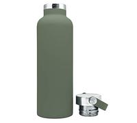 NERTHUS FIH 765 Thermal Bottle Stopper Double Wall Handle for Hot and Cold Military Green Stainless Steel 750 ml, BPA Free, 18/8