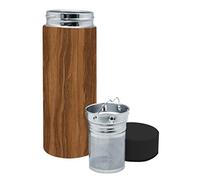 NERTHUS FIH 799 Tea 300 ml Wood Colour, Stainless Steel, Double Wall, Infuser Bottle, Flask, 0.30 Litres, Metal