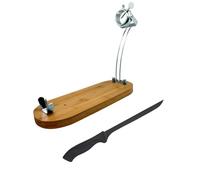 Nerthus FIJ 955 Foldable Ham Holder, Wood Stainless Steel, Original