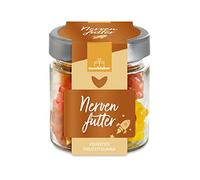 Nerve Food Gummy Bears 120 g Nerve Food for Work, Students or Everyday Use in Practical Storage Jar Gift for Students and Students