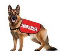 Nervous Do Not Approach Dog Jacket Vest Nervous Rescue Space Dog Vest Dog Walking Slogan Warning (NERVOUS APPROACH M)