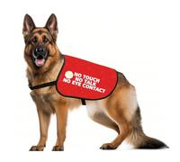 Nervous Dog Jacket Vest Service Dog Working Dog No Touch No Talk No Eye Contact Slogan Warning Vest (EYE CONTACT M)