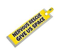 Nervous Rescue - Give Us Space, Space Awareness Sleeve for Reactive Nervous Dogs, Reflective, Waterproof, Double Sided Slip-on for the Dog Lead (Yellow, Plain)