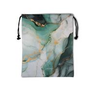 Nerxy Marble Gymnastics Grip Bag Marbles Drawstring Grip Bag Stone Gymnastics Pouch String Bag for Gym Sports Storage, Green Marble Art, 9.25" x 12", Modern