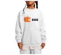 NerYuo Kids Halloween Pumpkin Print Long Sleeve Pull On Sweatshirt Born to Dance Sweatshirt (White, 4-5 Years)