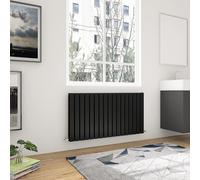 Nes Home 1158 X 600mm Double Flat Panel Matte Black Designer Radiator
