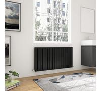 Nes Home 1158 X 600mm Double Flat Panel Matte Black Designer Radiator
