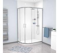 Nes Home 1200 x 800mm Quadrant Corner Shower Enclosure Chrome