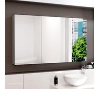 Nes Home 1200mm Matte Grey Bathroom Mirror Cabinet