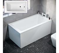 Nes Home 1400mm x 700mm Square Style Single End Straight Bath with Legs