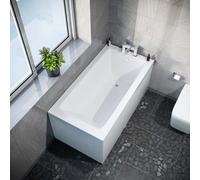 Nes Home 1400mm x 700mm Square Style Single End Straight Bath with Legs