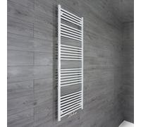 Nes Home 1600 X 500 mm Central Connection Designer Towel Radiator White Single Straight