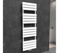 Nes Home 1600 x 500 mm Designer Towel Radiator White Single Flat Tube
