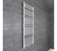 Nes Home 1600 x 500 mm Designer Towel Radiator White Single Straight