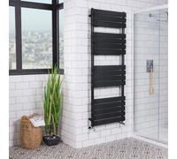 Nes Home 1600 X 600 mm Matte Black Flat Panel Towel Radiator
