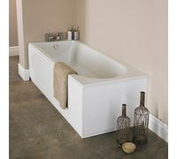 Nes Home 1600mm Standard White Round Single Ended Bath Acrylic