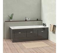 Nes Home 1700 X 480mm Pvc Removable Magnetic Door Bath Panel Anthracite