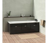 Nes Home 1700 x 480mm PVC Removable Magnetic Door Bath Panel Anthracite