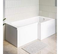 Nes Home 1700 X 850mm Acrylic Square Right Hand L Shaped Shower Bath