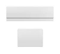Nes Home 1700mm Modern High Gloss White Front & End Bath Panel Acrylic Bathroom