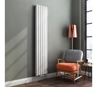 Nes Home 1800 X 360 mm Central Connection Vertical Designer Radiator White Double Oval Tube