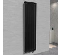 Nes Home 1800 X 410 mm Black Central Connection Vertical Flat Panel Designer Radiator