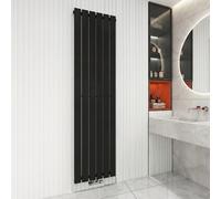 Nes Home 1800 X 410 Vertical Flat Single Panel Black Designer Radiator