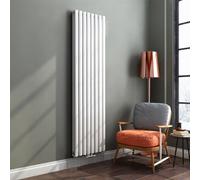 Nes Home 1800 X 480 mm Central Connection Vertical Designer Radiator White Double Oval Tube