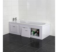 Nes Home 1800 X 500mm Pvc Bath Panel With Removable Magnetic Door Gloss White