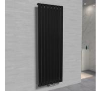 Nes Home 1800 X 546 mm Modern Central Connection Vertical Flat Panel Black Designer Radiator