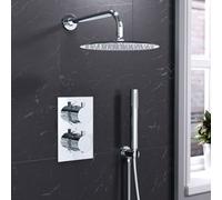 Nes Home 2 Dial 2 Way Round Concealed Thermostatic Shower Mixer,head,handset Set