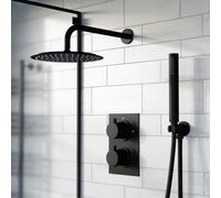 Nes Home 2 Dial 2 Way Round Concealed Thermostatic Shower Mixer,head & Handset Set