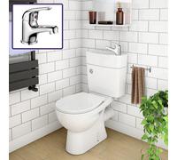 Nes Home 2 In 1 Compact Close Couple Toilet And Basin Combo Space Saver Tap And Waste Set